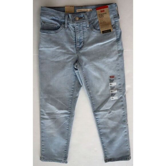 Levi's 311 A0086-0006 Women's Sz 24/US 00/M Blue Mid-Rise Shaping Capri Jeans - Picture 2 of 8